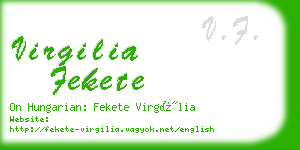 virgilia fekete business card